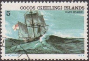 Cocos Islands 1976 SG22 5c Ship HMS Beagle FU