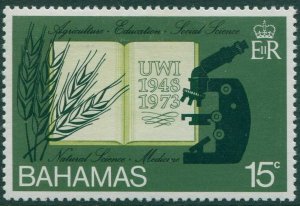 Bahamas 1974 SG422 15c Agriculture and Sciences MLH