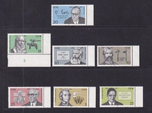 German Democratic Republic DDR #1926-1932 MNH 1978 famous Germans