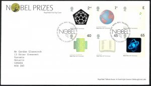 GREAT BRITAIN SC#1993-1998 NOBEL PRIZES (2001) FDC