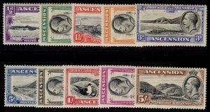 ASCENSION GV SG21-30, 1934 complete set, M MINT. Cat £130.