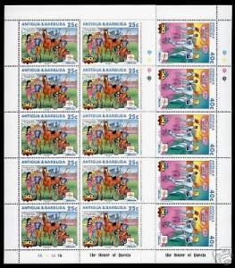 Antigua 1467-8,1470,1473 Sheets, MNH Archie, Horse, Cartoons, Sports 