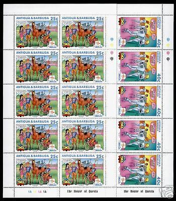 Antigua 1467-8,1470,1473 Sheets, MNH Archie, Horse, Cartoons, Sports 