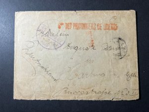 1916 WWI Japan Prisoner of War POW Cover Unknown Camp to Harburg Germany