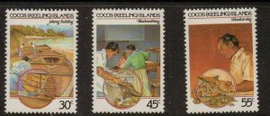 COCOS (KEELING) ISLANDS SG126/8 1985 COCOS-MALAY CULTURE (2nd series) MNH