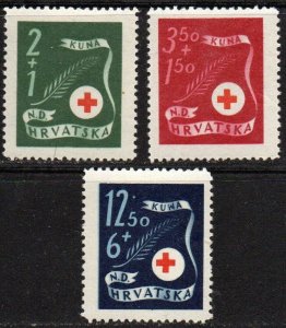 Croatia Sc #B70-B72 Mint Hinged