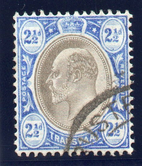 Transvaal 1905 KEVII 2½d black & blue (O) very fine used. SG 263. Sc 271.