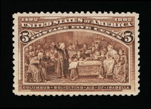 AFFORDABLE GENUINE SCOTT #234 VF-XF MINT OG NH 1893 5¢ COLUMBIAN EXPO  #11557