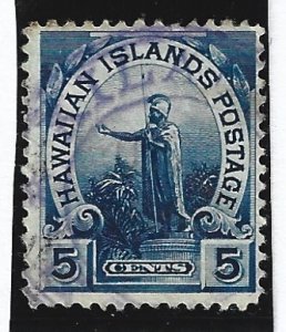 HAWAII Scott #82 Used  5c Statue KILAUEA Cancel 2019 CV $4.00+