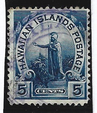 HAWAII Scott #82 Used  5c Statue KILAUEA Cancel 2019 CV $4.00+