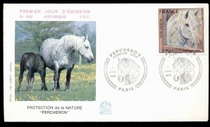 France 1978 Nature Protection, Percheron Horse FDC