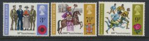 GB QE II Mint Never Hinged  SG 887 - 889 set