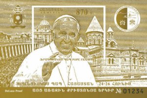 Armenia MNH** 2016 Visit to Armenia JUNE 24-26 Pope Francis DeLuxe Proof Limited