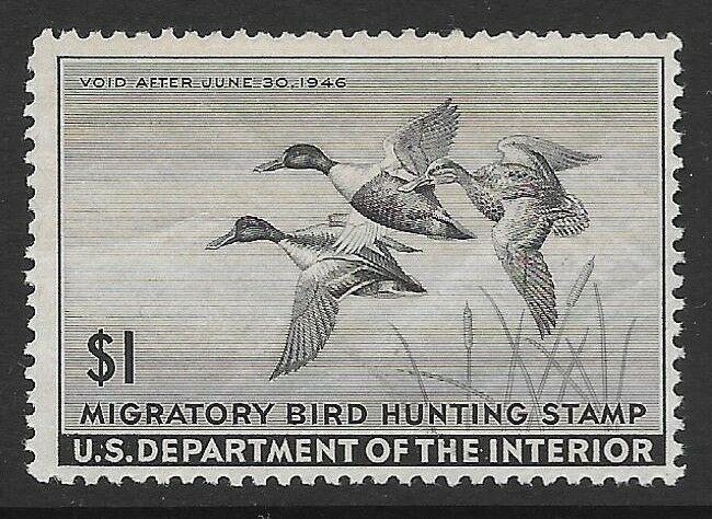 RW12 VF MNH OG 1945 FEDERAL DUCK HUNTING STAMP (REM #RW12-415)