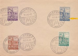 GERMANY Alliiert SBZ [West-Sachsen] MiNr 0162-65 ( Sonder-O/used ) [01] Messe...