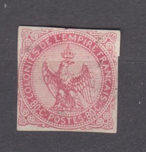 J45916 JL stamps, 1859-65 french colonies 80c imperf used #6 eagle