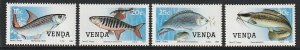 1987 South Africa - Venda - Sc 169-72 - MNH VF - 4 singles - Freshwater Fish