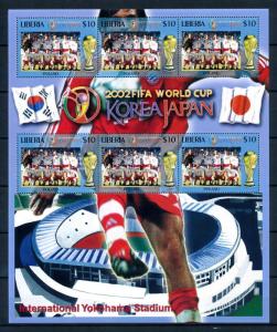 [95402] Liberia 2002 World Cup Football Korea Japan team Poland Sheet MNH