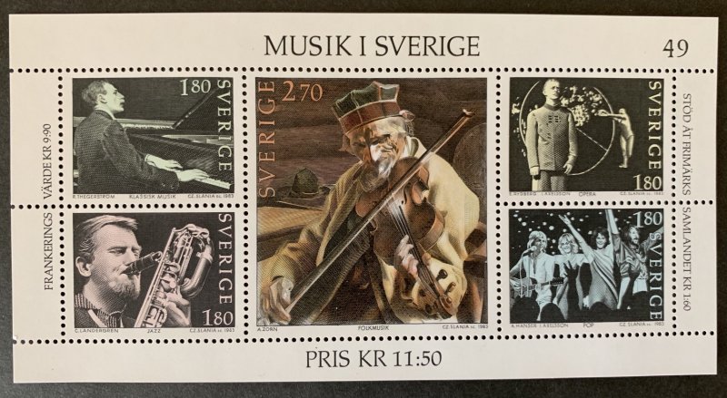 Sweden 1983 #1473 MNH. Music, history