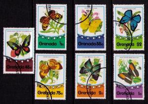 GRENADA Sc# 660 - 666 USED FVF Set 7 Butterflies