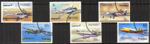 Grenada 1976 Aviation Airplanes set of 6 Used /CTO