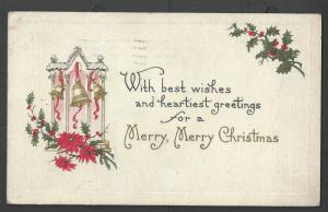 1918 PPC* Xmas Seal #WX21 Or 22 Untied & Unchecked On Back Of Xmas Card 