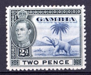 Gambia 1938 Sc#135 KING GEORGE VI AND ELEPHANT Single MH