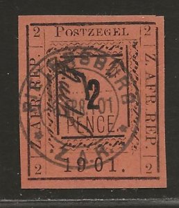 TRANSVAAL SC# 181   VF/CTO