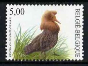 Belgium 2002-09 Birds #5 Ruff 5.00 Euro unmounted mint, S...