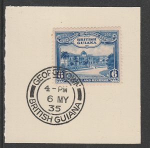 Br Guiana 1931 KG5 CENTENARY  6c on piece with MADAME JOSEPH  POSTMARK