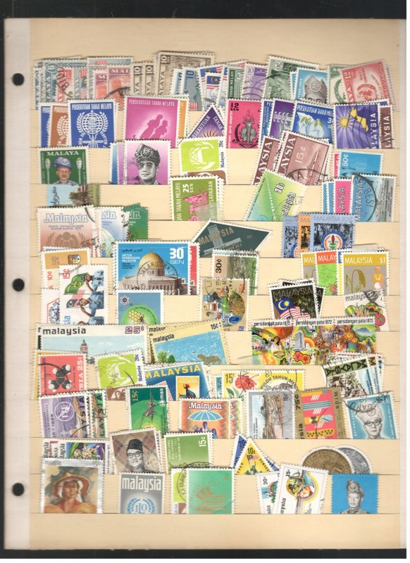 MALAYSIA COLLECTION ON STOCK SHEET, MINT/USED