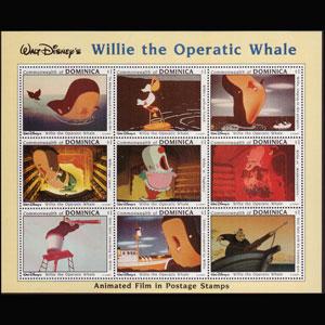 DOMINICA 1993 - Scott# 1631 Sheet-Disney Whale NH