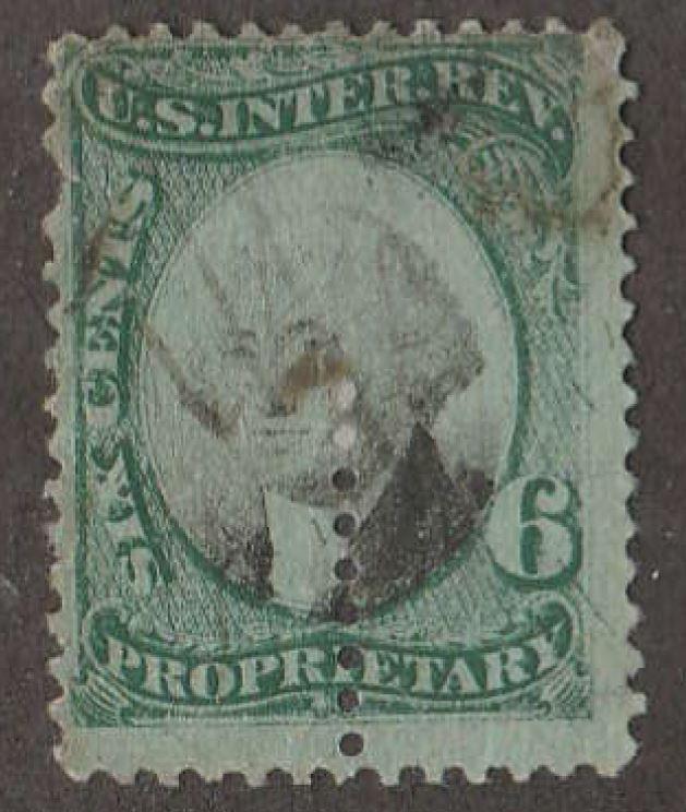 U.S. Scott #RB6b Revenue Stamp - Used Single