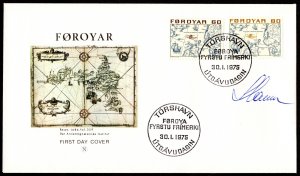 1975, Faroe Islands FDC, Sc 10, 12