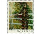 Norway Used NK 916   Tone Veli at the Fence, Henrik Sorensen Multicolor 2 Krone