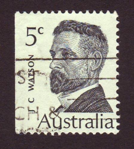 Australia 1969 Sc#452, SG#448 5c Prime Minister JC Watson USED.