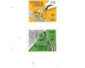 Turks and Caicos -1980 - London Stamp Show - Set of Two - MNH (Scott#431-2)