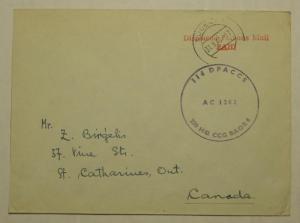 1949 Lubeck Germany Displaced Person DP Camp Cover to Canada Estonian