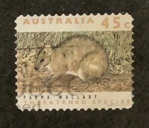Australia 1991  Scott 1241 used - 43c,  Threatened species, Parma Wallaby