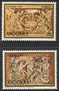 ANDORRA (SPANISH) 84-85.CHRISTMAS MINT, NH. F-VF. (105)