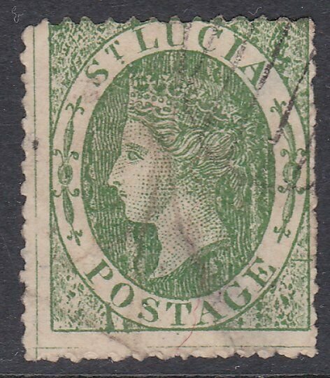 ST LUCIA  An old forgery of a classic stamp.................................D279