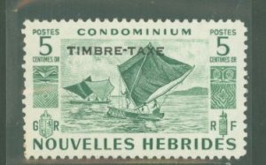 New Hebrides, French #J16 Unused Single