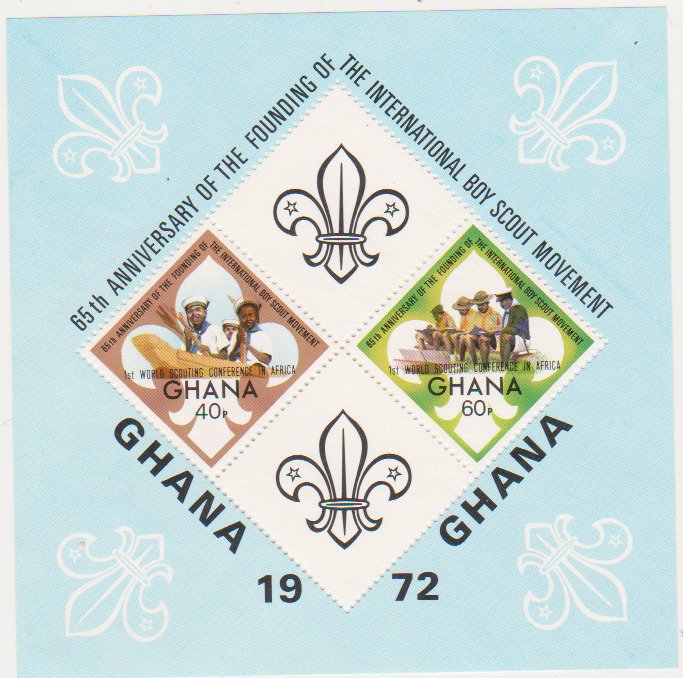 Scott # 489 Boy Scouting Miniature 1972 Sheets from Ghana MNH