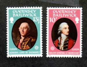 Guernsey # 207-208 Mint!