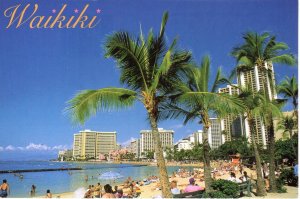 POSTCARD HAWAII - Waikiki Beach - Unaddressed