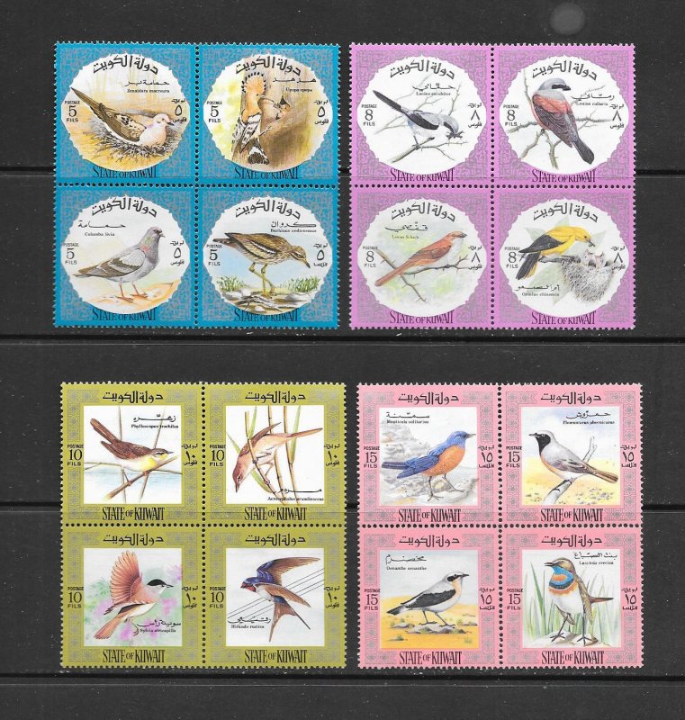 BIRDS - KUWAIT #583-90  MNH