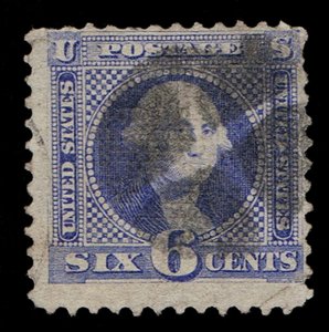 STUNNING GENUINE SCOTT #115 USED 1869 G-GRILL LIGHTLY CORK CANCELED - SCV $225