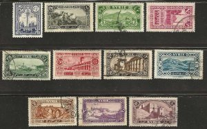 Syria 173-175, 177-184, mint & used, partial set, some minor flaws. 1925. (s953)