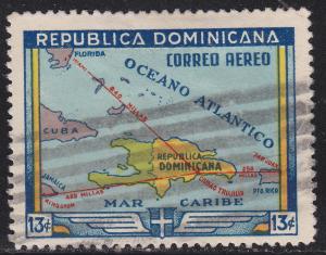 Dominican Republic C63 Map of the Island 1946