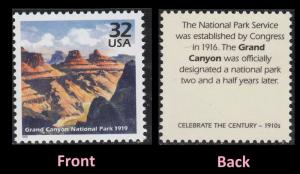 US 3183h Celebrate the Century 1910s Grand Canyon 32c single MNH 1998